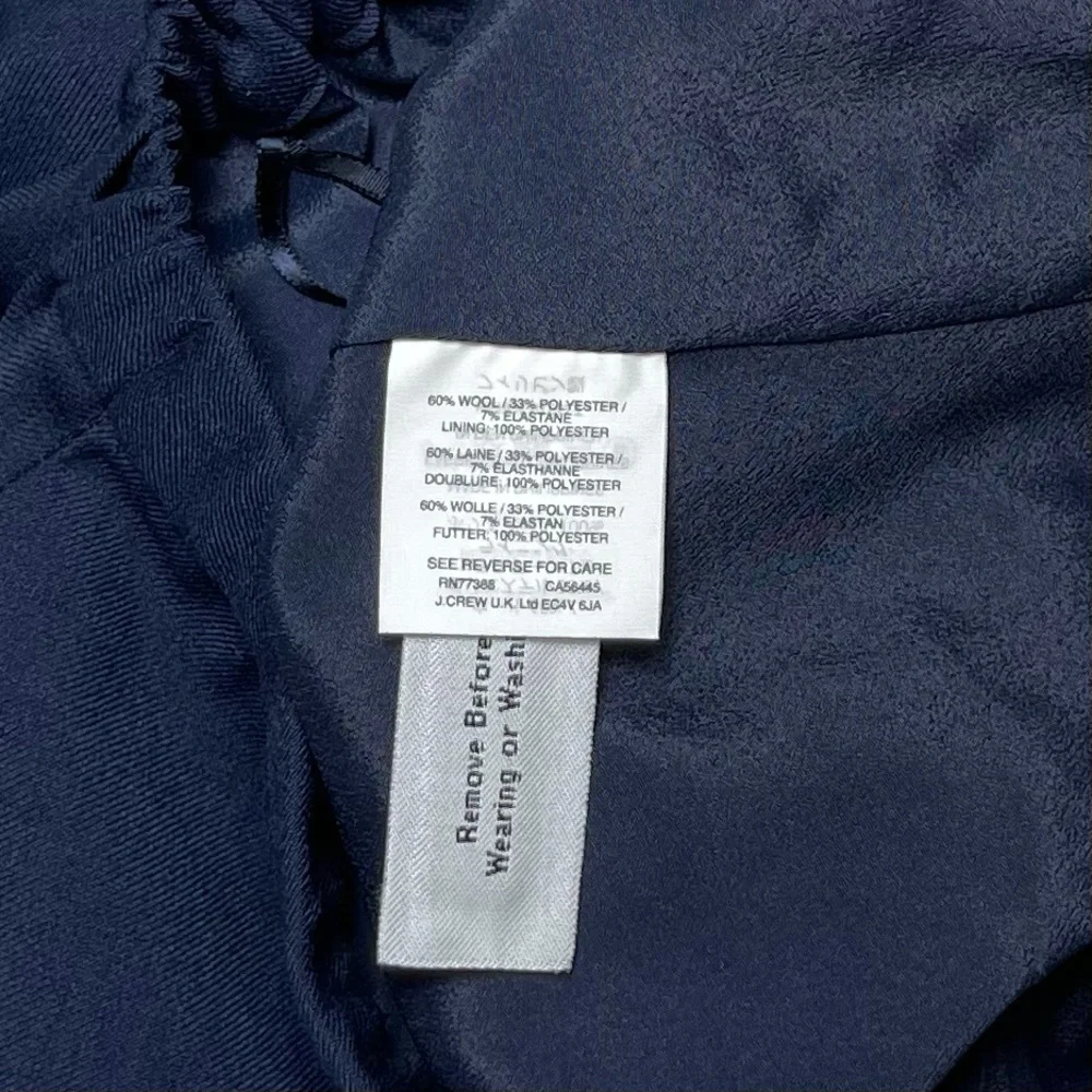 J. Crew Tiered Wool Blend Navy Blue Skirt Size 4